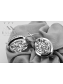 Boucles d'oreilles russes vintage en argent 925 serti vec114s