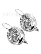 Pendientes Rusos Vintage Plata 925 Engaste vec114s