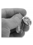 Pendientes Rusos Vintage Plata 925 Engaste vec114s