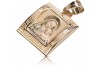 "Марійський медальйон-іконка з 14К рожевого золота  pm001r