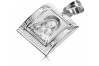 "14K White Gold Mary Medallion Icon - A Cherished Pendant" pm001w