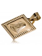 "Luxurious 14K Rose Gold Medallion Featuring Mary Icon Pendant" pm002r