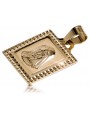 "Luxurious 14K Rose Gold Medallion Featuring Mary Icon Pendant" pm002r