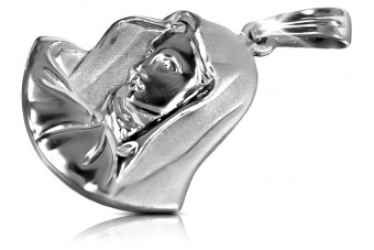 Pendentif Symbolique Mary en Or Blanc 14 carats 585 pm003w