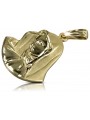 Italien jaune 14k 585 or Mary médaillon icône pendentif pm003y