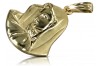 Amarillo italiano 14k 585 oro Mary medallion icon colgante pm003y