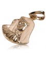 "Luxury Mary Medallion Pendant in 14K Rose Gold" pm004r