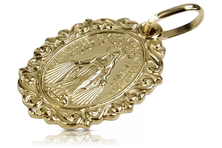 Pendentif ★ médaille d’or médaillon icône zlotychlopak.pl ★ or 585 333 petit prix