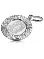 "Pendentif Médaille de Marie en Or 14 carats 585 Blanc" pm007w