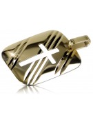 Jezus-Medaillon-Symbol-Anhänger aus 14-karätigem Gelbgold, pm009y