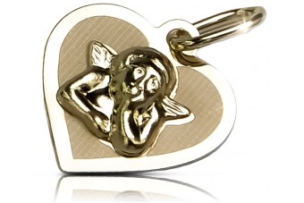 Pendentif ★ icône médaillon ange zlotychlopak.pl ★ or 585 333 petit prix