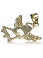 Золотой медальон ангела 14k 585 icon Angel pm014y