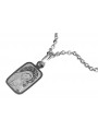 "Pendentif Iconique de Marie en Or Blanc Italien 14 Carats" pm019