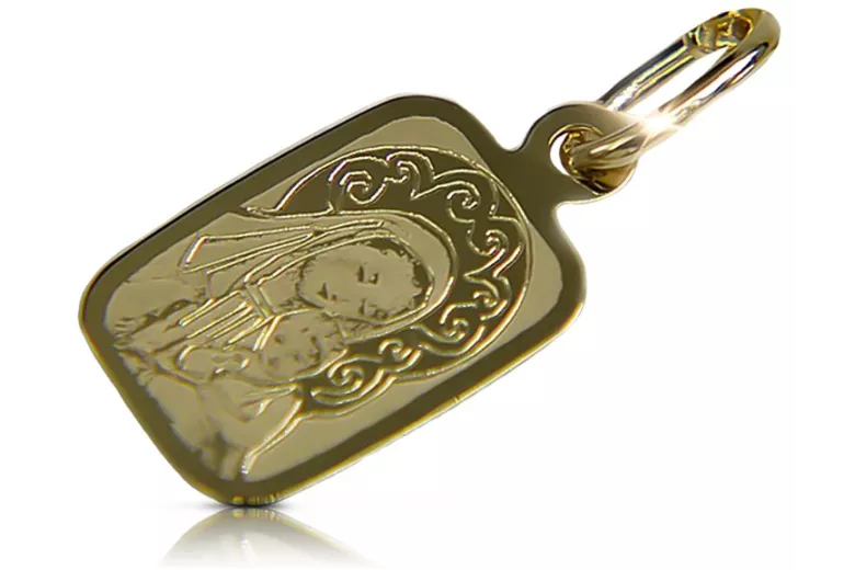 Pendentif ★ médaille d’or médaillon icône zlotychlopak.pl ★ or 585 333 petit prix