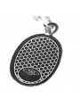 "Stylish Italian 14K White Gold Mary Medallion Icon Pendant" pm020