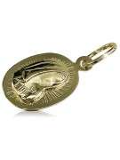 Colgante de oro amarillo italiano Mary medallion icon pm020