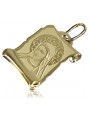 Colgante de oro amarillo italiano Mary medallion icon pm021