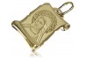 Colgante de oro amarillo italiano Mary medallion icon pm021