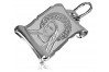 "Elegant 14K White Gold Mary Medallion Icon from Italy" pm021