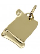 Colgante amarillo de oro de 14k Mary medallion icon pm025y