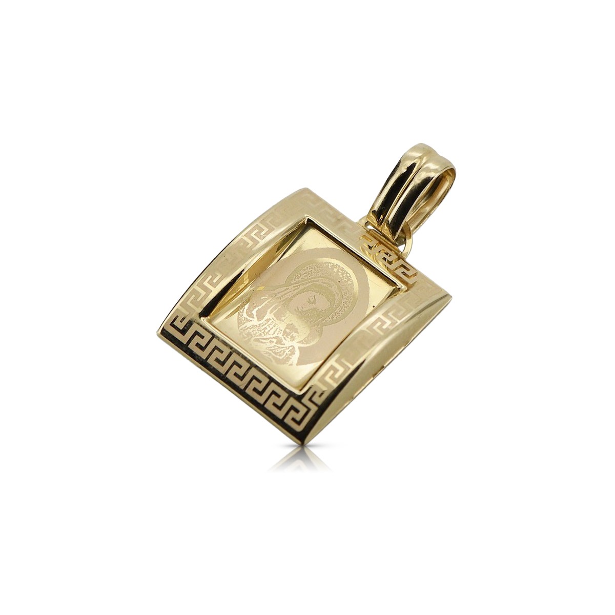 Pendentif ★ médaille d’or médaillon icône zlotychlopak.pl ★ or 585 333 petit prix