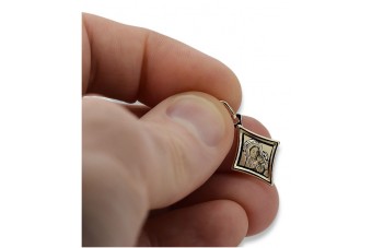 Złoty medalik z Matką Boską 14k 585 ikona Bozia pm028y