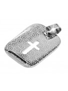 Pendentif Religieux Jésus en Or Blanc Italien 14 Carats pm010