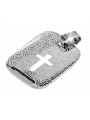 Pendentif Religieux Jésus en Or Blanc Italien 14 Carats pm010