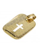 Italian yellow gold Jezus medallion icon pendant pm010