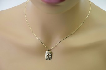 Złoty medalik ikona Krzyżyk pm010