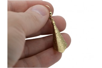 Pendientes de oro de 14k ★ https://zlotychlopak.pl/es/ ★ Oro fino 585 333 ¡Barato!