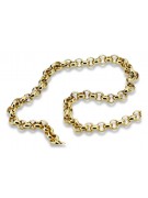 Italienisches 14 Karat Gelbgold 585 Ankerkette cc025y