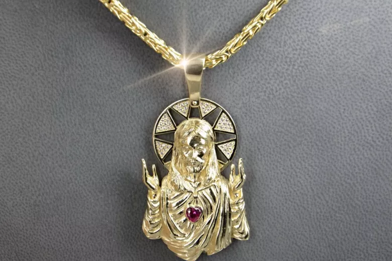 Jezus medallion icon pendant ★ zlotychlopak.pl ★ Gold 585 333 low price