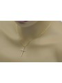 Cruce catolică din aur cu zirconi 14k 585 pandantiv cu cruce cu Isus aur alb galben ctc029y