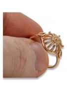 Ruso soviético rosa rosa 14k 585 oro Anillo vintage vrn179