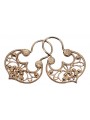 "Elegantes Aretes Gipsy de Oro Rosa Vintage 14k 585 Sin Piedras" ven022