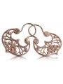 silver rose gold plated Gipsy earrings ven022rp