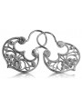 Argent russe 925 URSS soviétique Boucles d’oreilles vintage ven022s