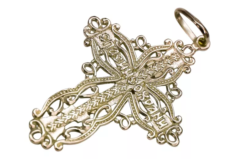 Gold Orthodox Cross ★ russiangold.com ★ Gold 585 333 Low price