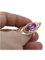 Amatista Encantadora en Anillo de Oro Rosa Vintage 14k vrc189 Vintage