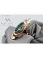 Eleganter 14 Karat Originales Vintage-Roségold Smaragd Ring, Modellnummer  vrc189