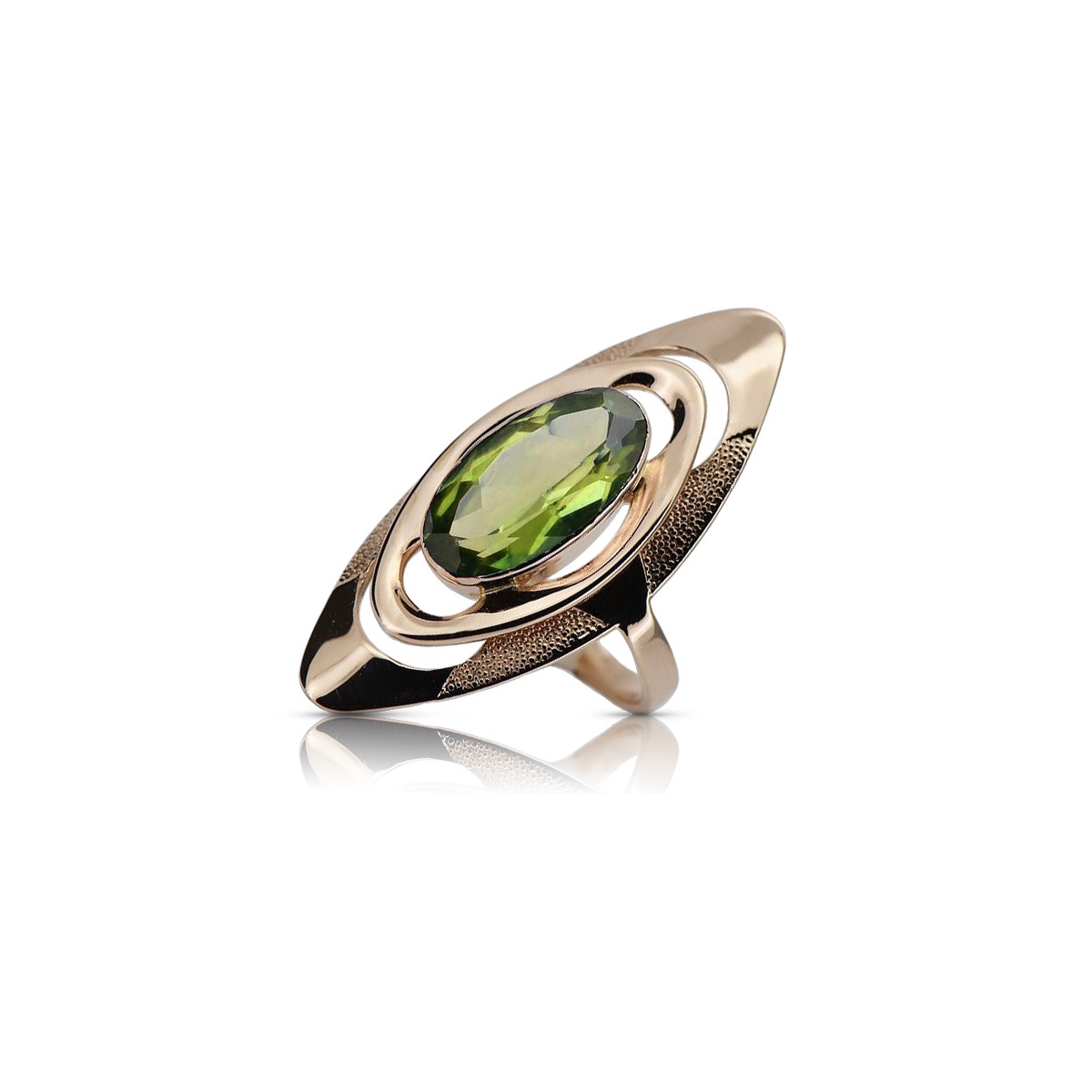 Eleganter Vintage-Roségold 14k Peridot Schmuckstück, Designnummer  vrc189