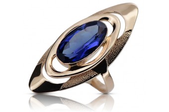 "Original Vintage 14K Rose Gold Ring with Sapphire Accent vrc189" Vintage