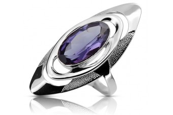 Bague russe en argent 925 avec Alexandrite vrc189s