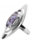 Bague russe en argent 925 avec Alexandrite vrc189s