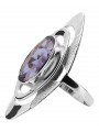 Bague russe en argent 925 avec Alexandrite vrc189s