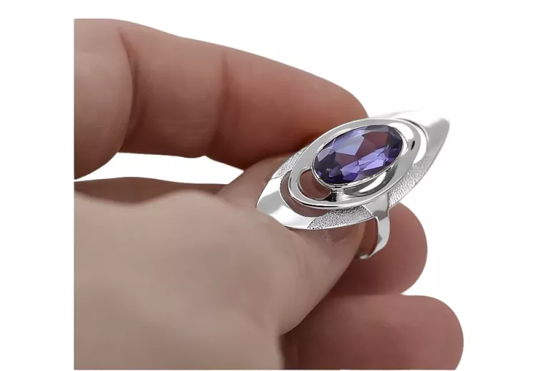 Bague russe en argent 925 avec Alexandrite vrc189s