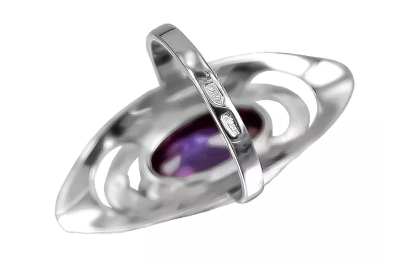 Bague russe en argent 925 avec Alexandrite vrc189s