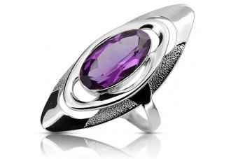 Vintage silver 925 Amethyst Ring vrc189s