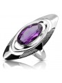 Russischer Silberring 925 mit Amethyst vrc189s